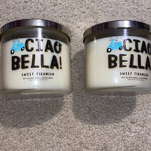 Bath Body Works ciao‎ Bella sweet tiramisu candles 2x